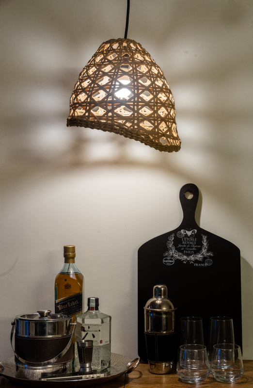 Handmade Banana Bark Indoor Pendant/Ceiling Lamp. Set of 1 (Dia 28x30cm)